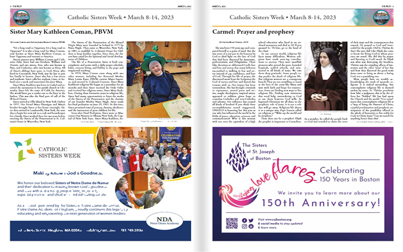Boston Pilot Special Section: Catholic Sisters Week 2023