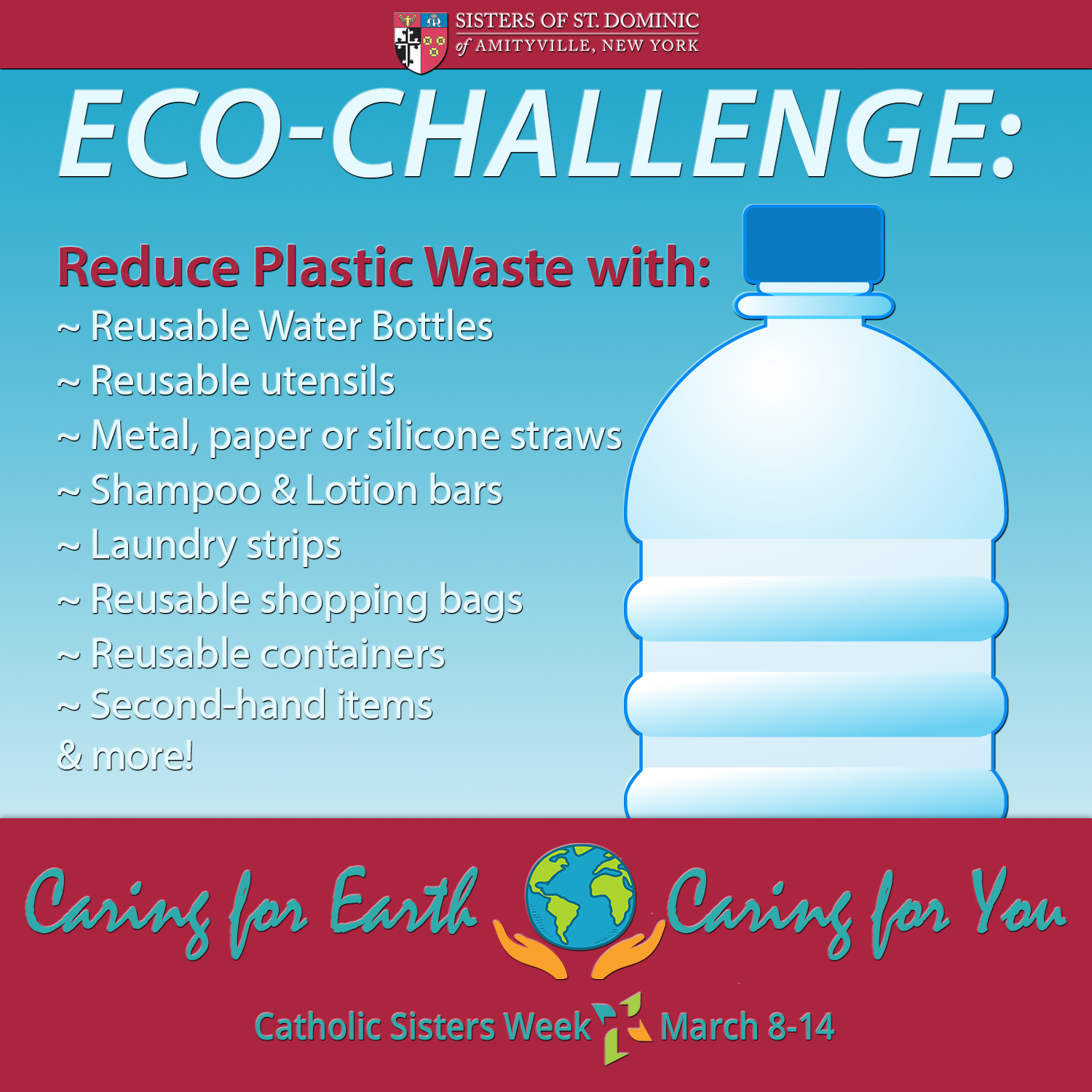 Ecochallenge: Reduce Plastic Waste | Catholic Sisters Week